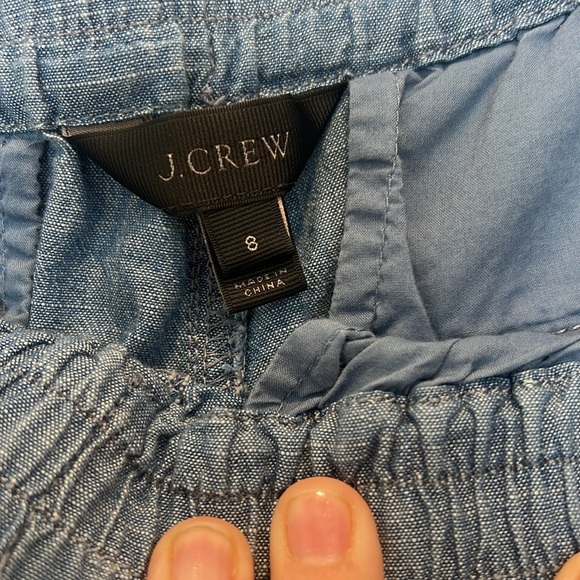 J. Crew Blue cotton pants with Elastic Waistband size 8. - Picture 5 of 8